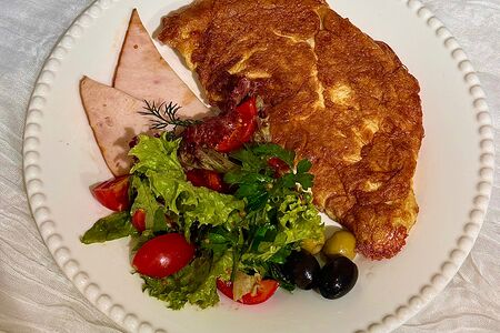 Омлет с сыром и индейкой 