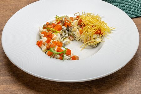 Оливье с говядиной