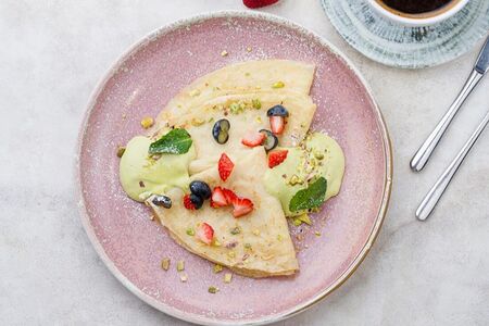 Блинчики с фисташковым кремом