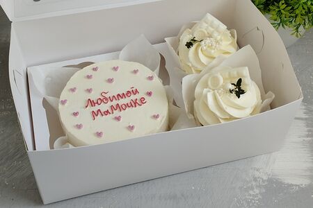 Бенто-торт и капкейки Любимой мамочке