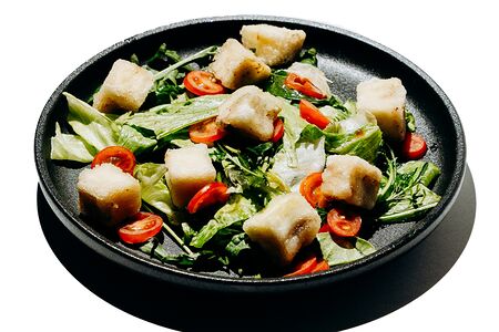 Салат с печёными баклажанами