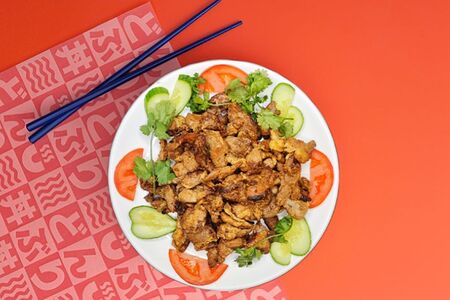 Жареная свинина на мангале