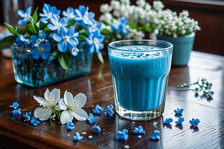 Голубая Матча Латте