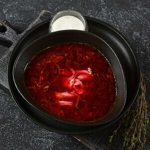 Борщ со сметаной