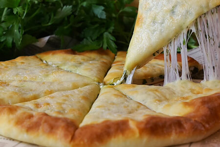 Пирог Сыр-зелень 