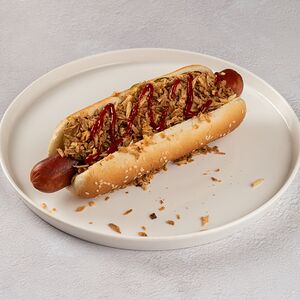 Датский хот-дог Три перца, сыр