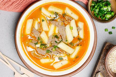 Токпокки с говядиной 