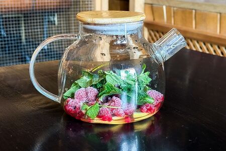 Чай приготовь дома Малиновый с мятой