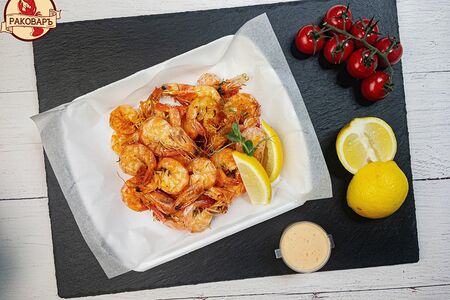 Жареные королевские креветки
