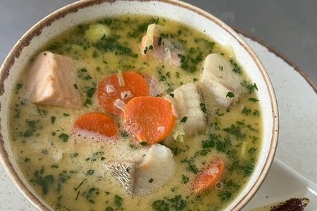 Уха норвежская со сливками 