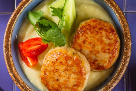 Куриные котлеты с пюре