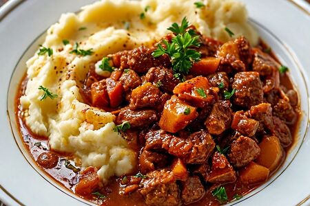 Гуляш с гарниром