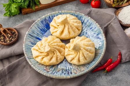 Хинкали с бараниной жареные
