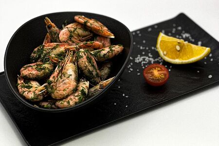 Северные креветки жареные 