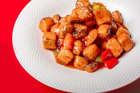 67. Кета в кисло-сладком соусе