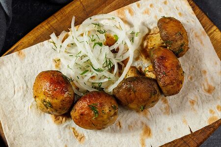 Шампиньоны, запеченные на мангале