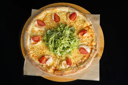 Пицца Цезарь с креветками