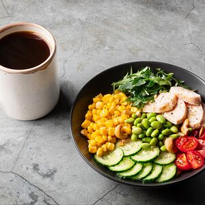 Обед с боулом и кофе