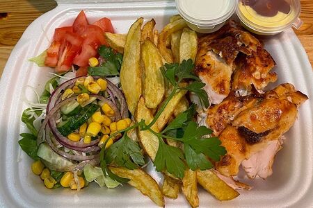 Шаурма на тарелке