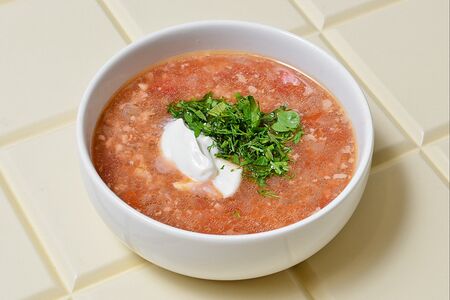 Суп с томатами и фаршем