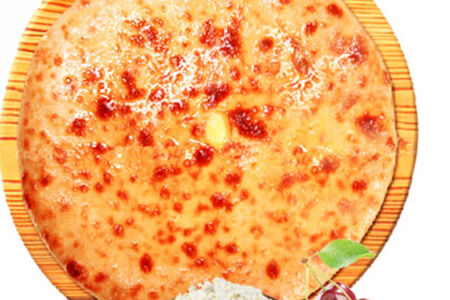 Пирог с творогом и вишней