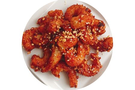 Том кай нгот креветки в остро-сладком перцовом соусе 