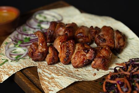 Шашлык из индейки в апельсиновом маринаде