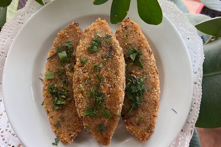 Котлета постная с капустой и грибами
