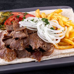 С говядиной и гарниром