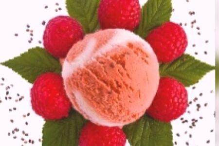 Малина с семенами чиа на фруктозе