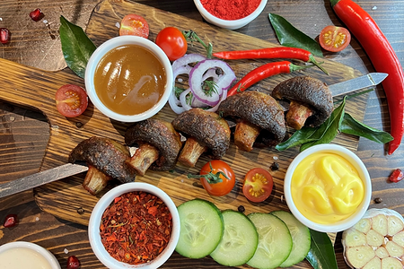 Шампиньоны на углях