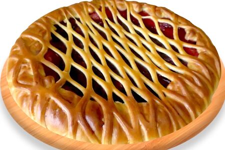 Пирог с малиновой начинкой