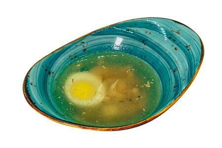 Бульон куриный с яйцом