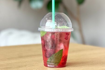 Лимонад малина-вишня с мятой