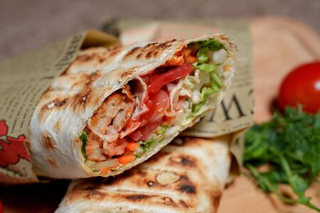 Люля из говядины в лаваше