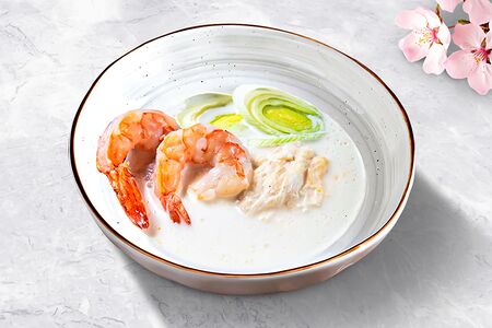 Суп Сливочный с тигровыми королевскими креветками