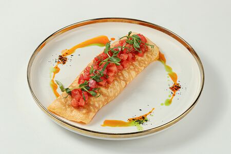 Омлет с индейкой и томатами