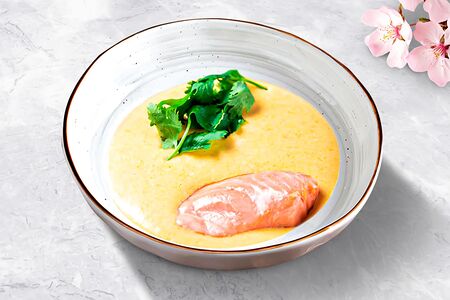 Суп Сырный с лососем