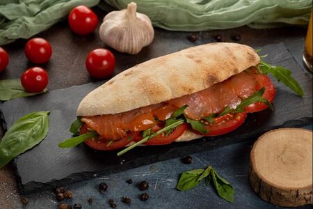 Панини с копченой семгой