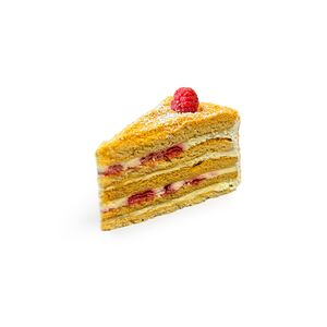 Медовик с малиной