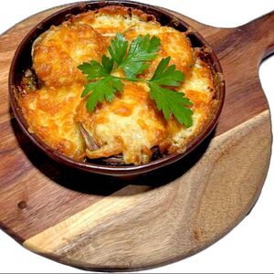 Грибы с сыром сулугуни и моцареллой 