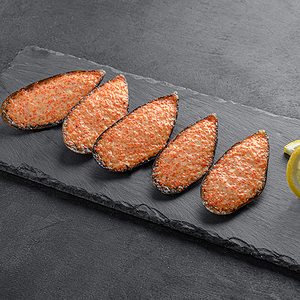 Мидии с икрой