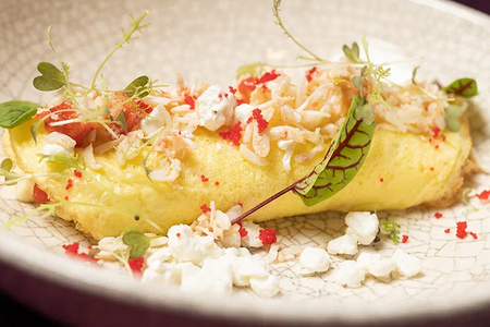 Омлет с крабом