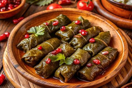 Долма в винoградных листьях