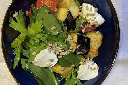 Салат с баклажанами и сливочным сыром