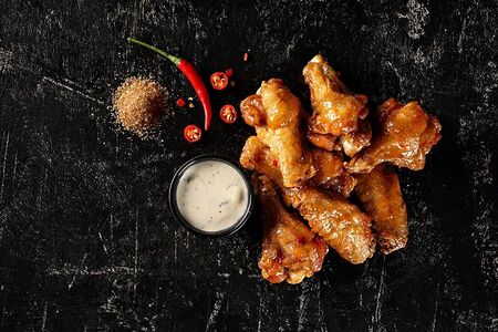 Шашлык из куриных крылышек и голени