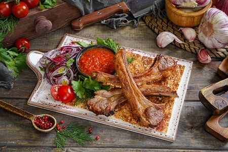 Шашлык из бараньей корейки