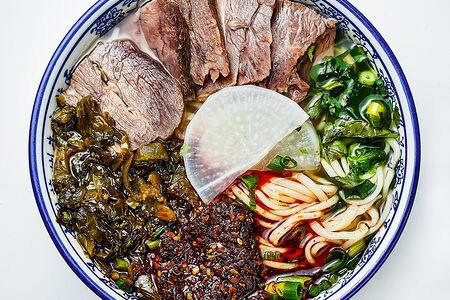 Рамен Шаньси с квашеной капустой