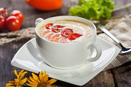 Крем-суп с креветкой