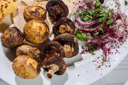 Грибы на углях